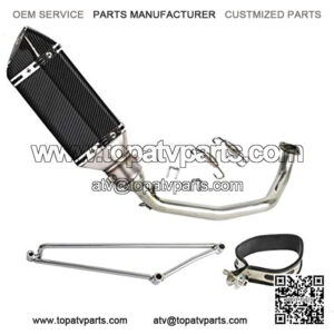 EXHAUST SYSTEM PIPE HEADER MUFFLER FOR GY6 ENGINE 125CC 150CC SCOOTER MOPED ATV